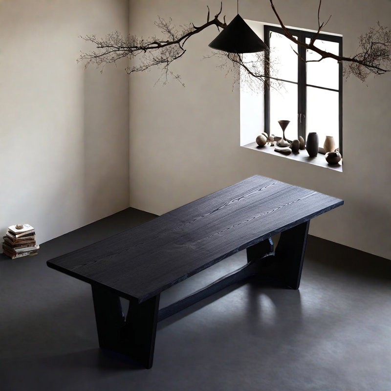 Natural Ash Dining Table, Solid & Cozy., 29.53"H x 78.74"L x 31.5"W