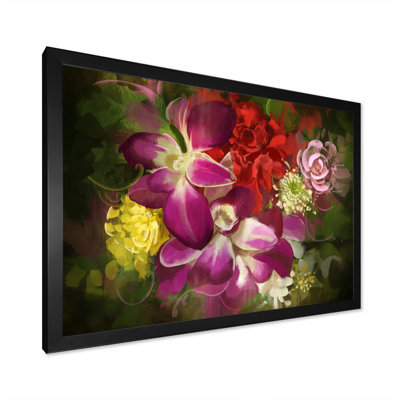 «Abstract Blooming Grunge Bouquet», reproduction sur toile