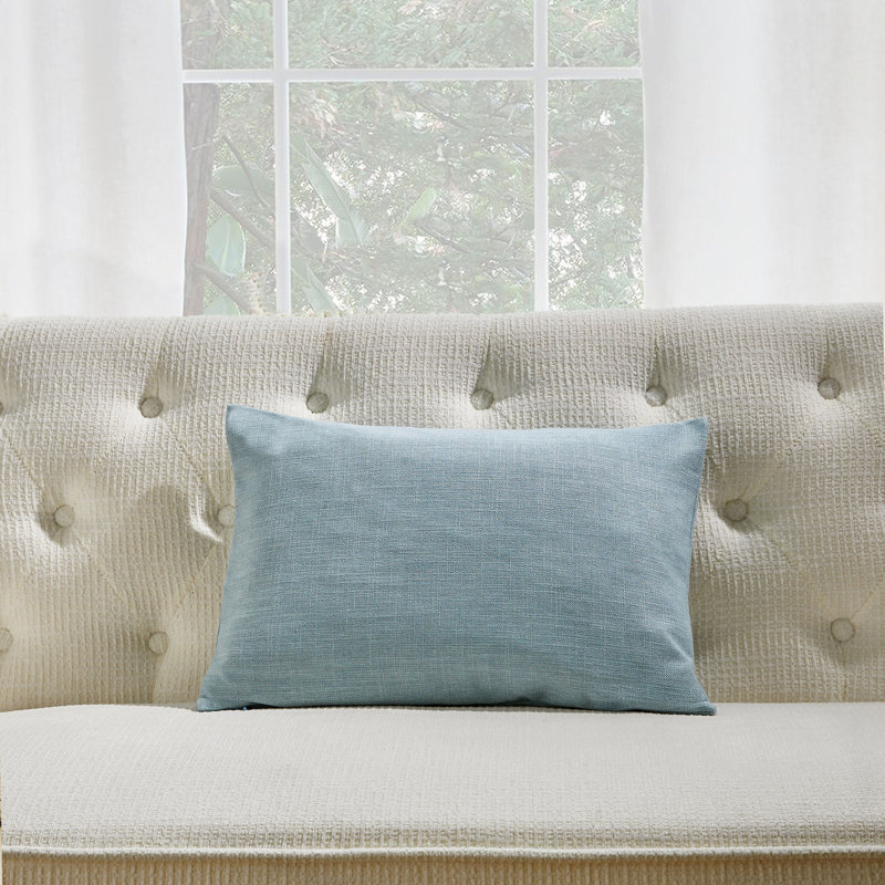 Ensemble de 2 coussins Seattle, Bleu, Plumes