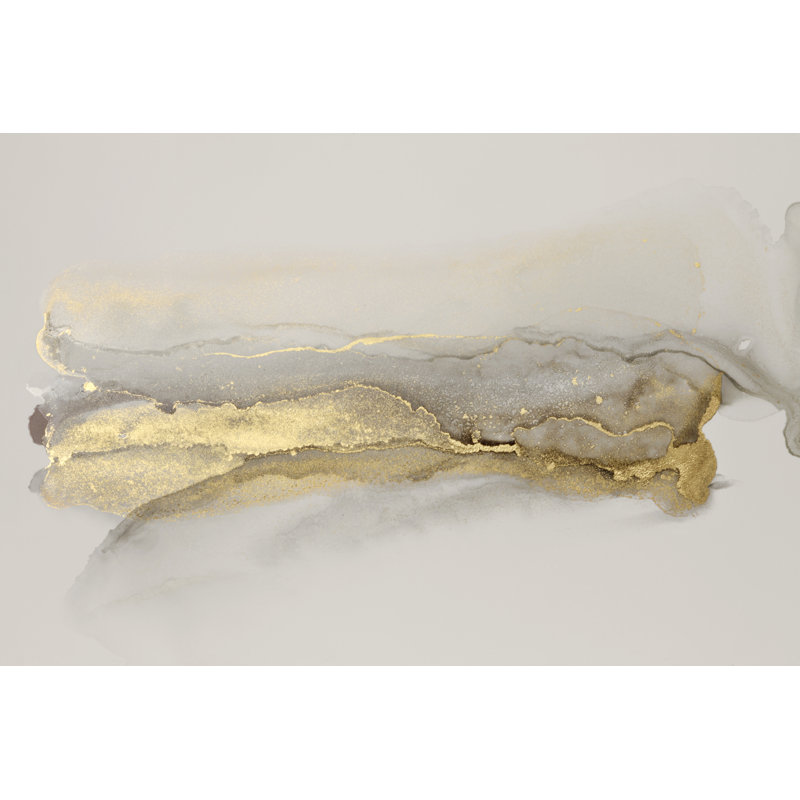 Wann Abstract Smoke Watercolour Painting - Wrapped Canvas Painting, 30cm H x 46cm W x 3.8cm D