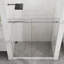Porte de douche coulissante simple avec cadre transparent l 48 po x H 76 po-124987135