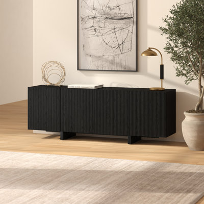 Meuble télé rectangulaire cannelé pour téléviseur de 75 po ou moins Harold