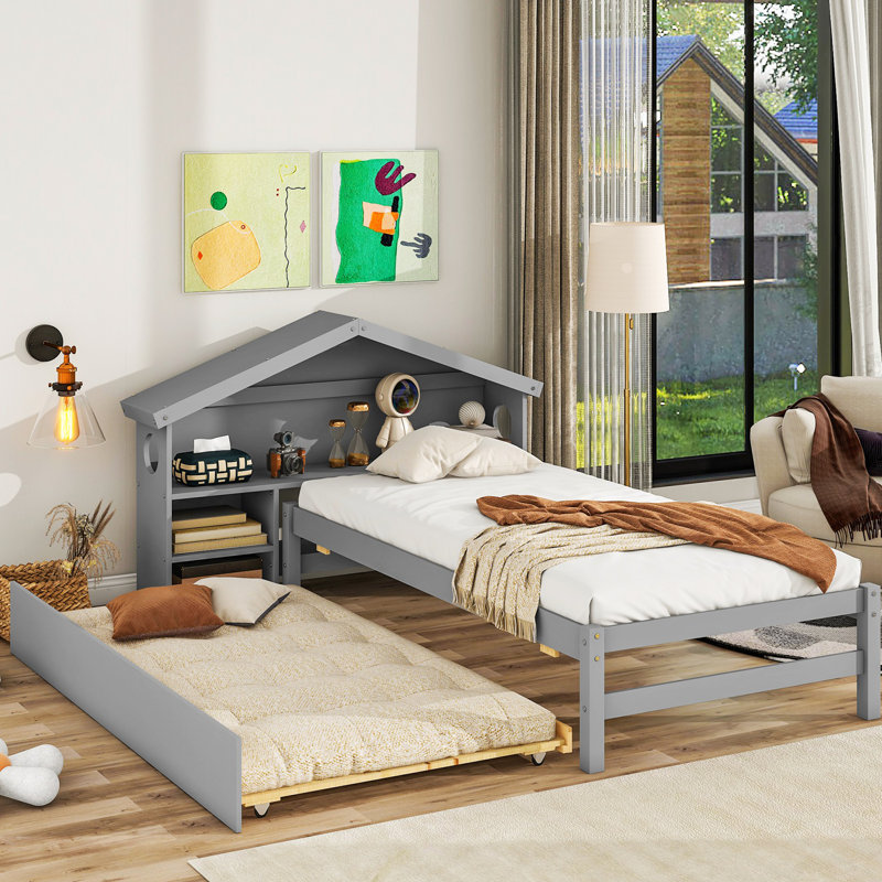 Lit plateforme 44,63 po Gotmar, gris