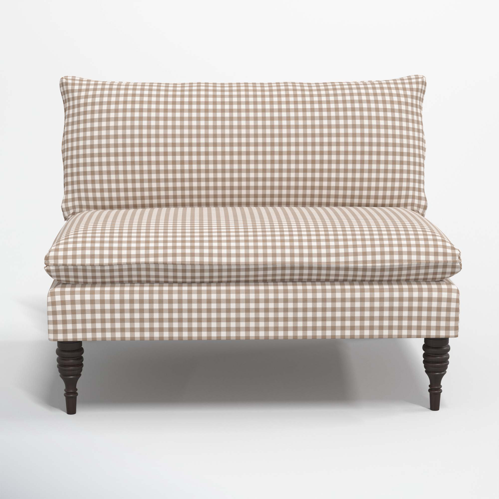 Cecelia 47'' Upholstered Loveseat, Classic Gingham Tan