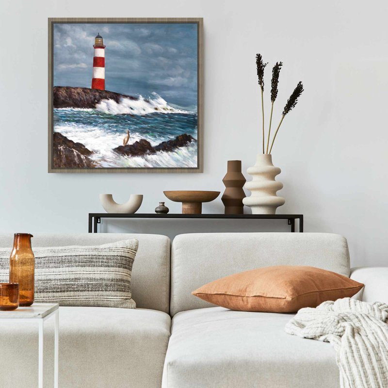 Phare au bord de la mer | Toile encadrée bord de mer