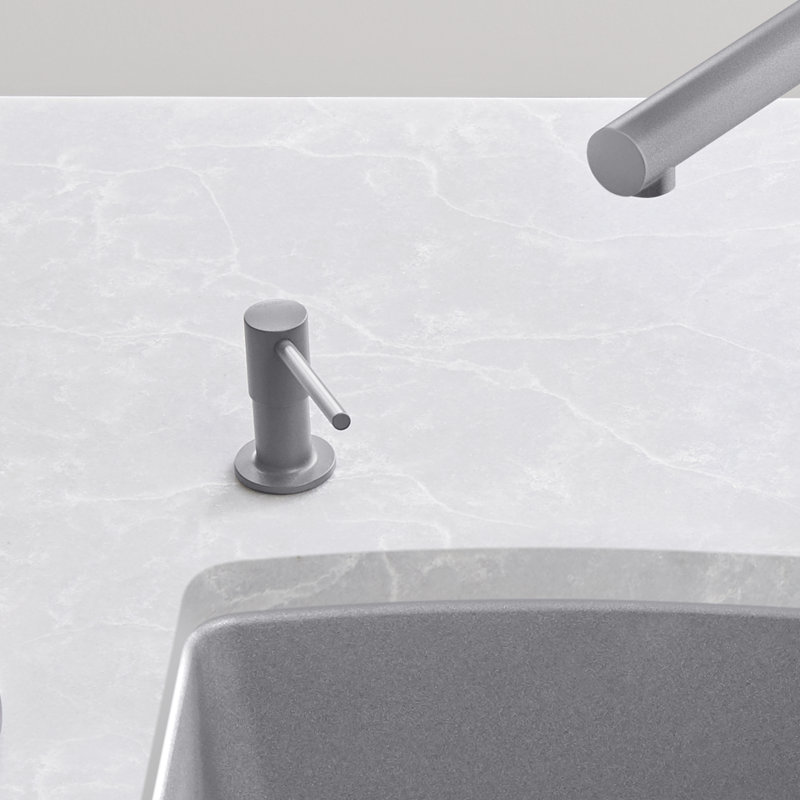 Torre Soap Dispenser, Metallic Gray