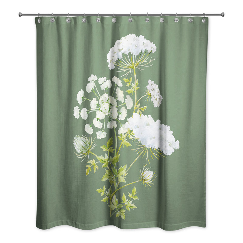 Rideau de douche simple, Vert