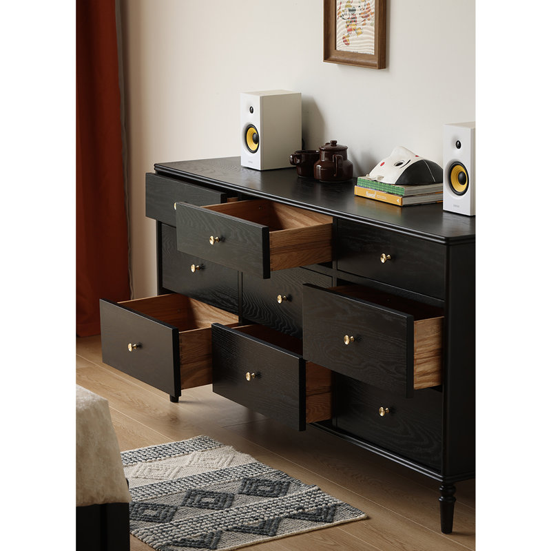 Commode d'appoint en bois massif simple et élégante