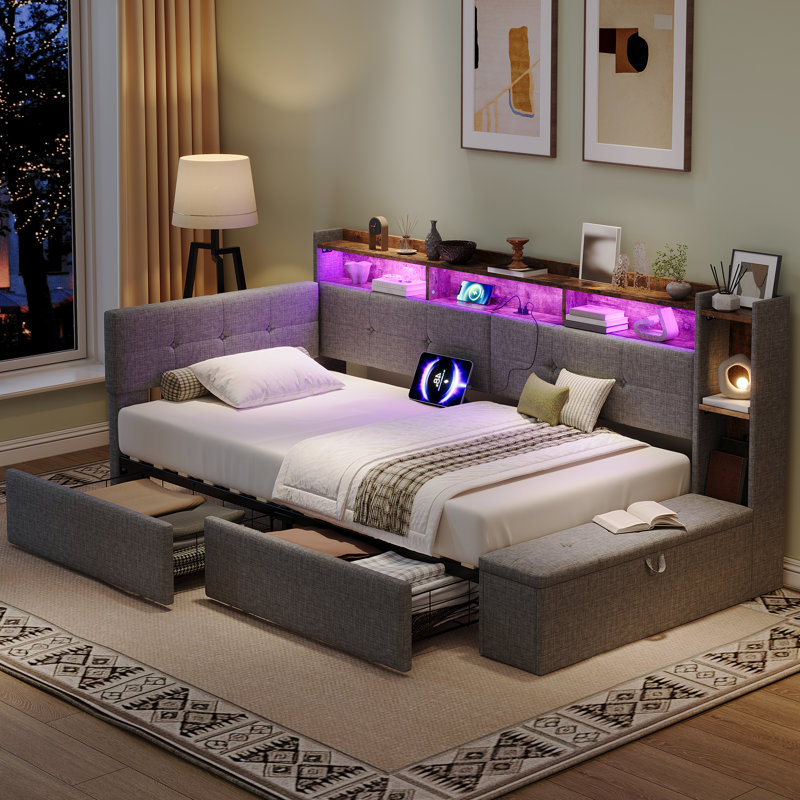 Metal Daybed, Grey