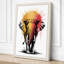 Elephant at Sunrise Modern - Wrapped Canvas-450743090-450743101