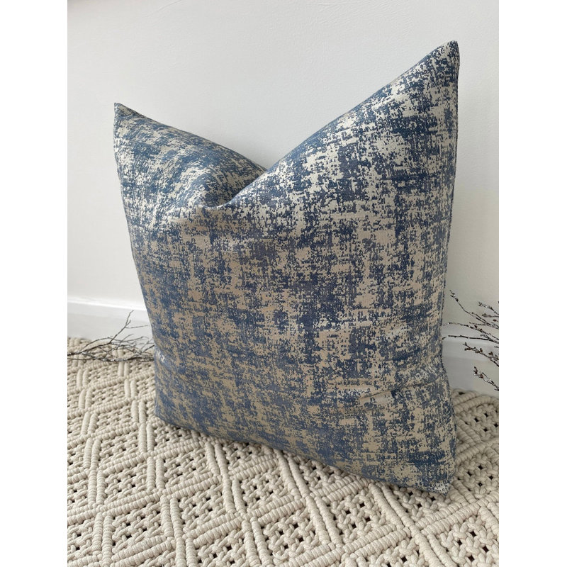 Abstract Navy Square Cushion Cover, Navy