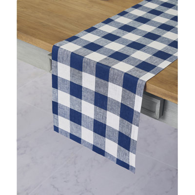 Buffalo Check - 100% Pure Linen Plaid Table Runner