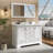 Linsay 48'' Double Sink Bathroom Vanity with Carrara White Cultural Marble Top, Fully Assembled-1443507826