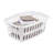 Sterilite 1.5 Bu Rectangular Laundry Basket, Classic Design to Carry Clothes to Laundry Room