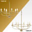 Lustres pour salle à manger 6 lumières à hauteur réglable Plafonnier Mid-Century pour salle à manger au-dessus de la table Salon Cuisine de chambre à coucher avec adaptateur de plafond incliné-1517788365