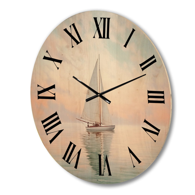 Horloge murale surdimensionnée en bateau Boat Ethereal Waters II, Grand