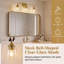 Applique murale moderne pour salle de bain avec abat-jour en verre transparent en forme de cloche