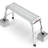 Aluminum Work Platform Large Size Step Stool Folding Portable Work Bench 40"  Width Telescopic Feet 22" -27.5" Height Adjustable