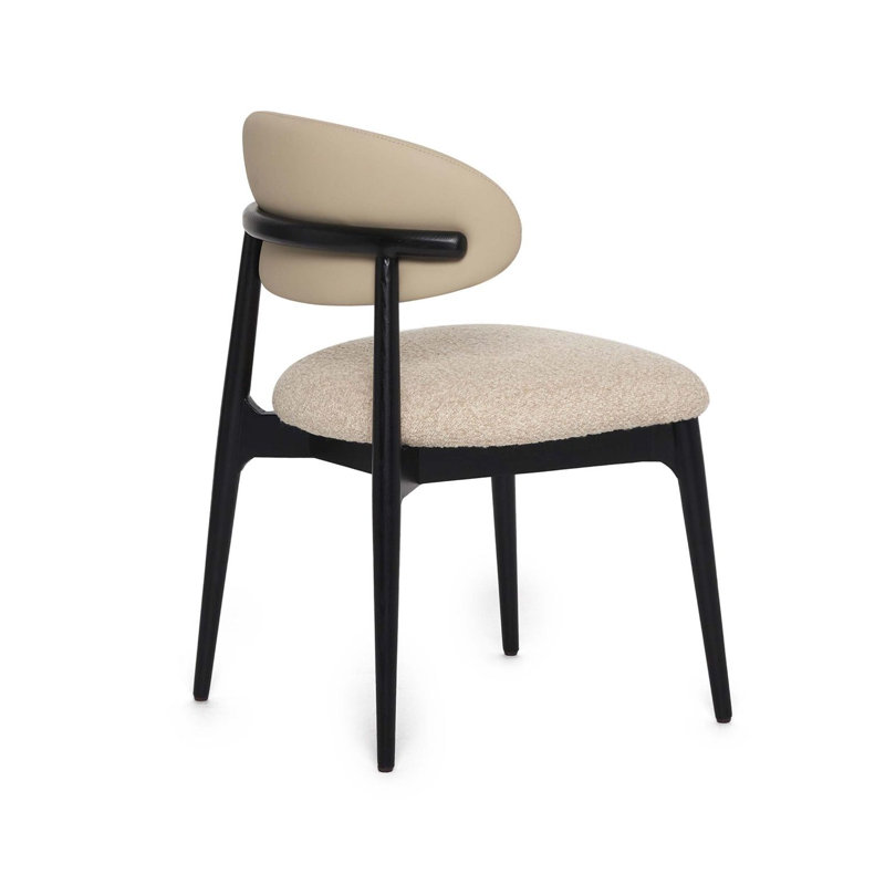 Liam Upholstered Dining Chair, Matte Black