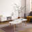 Oval Coffee Table 900, White + Oak, Stylish For Everyday Use Modern Spacious Living Room Piece-135024036