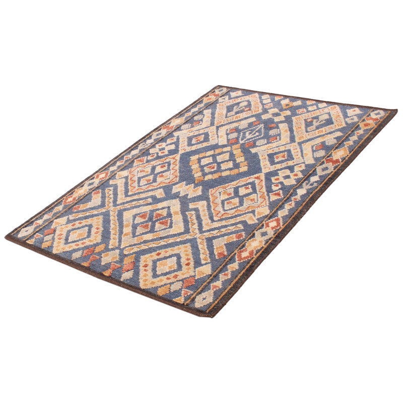 Tapis bleu marine unique 5 pi 2 po x 7 pi 10 po Aion