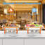 Ensemble de 4 chafing dishes dorés de 8 pintes, en acier inoxydable, pour buffet.-1652396266
