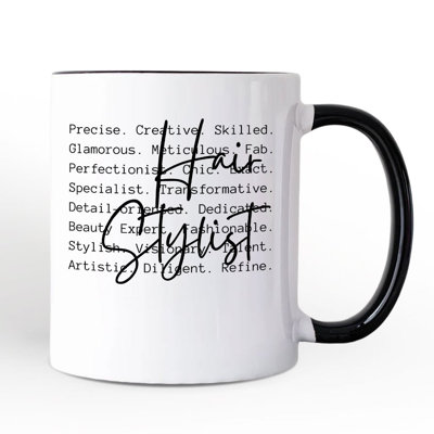 Tasse de définition de coiffeur, mots de appréciation de salon de beauté avec nom personnalisé