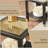 Square Side Table With Shelf