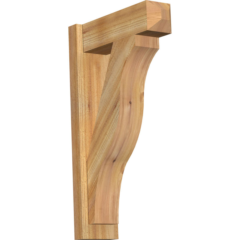 Persienne en bois rustique Funston Craftsman, Sapin Douglas de 6 po (sciage brut), P 18 po x H 30 po
