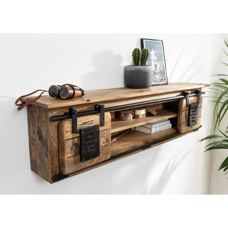 Railway Mango Solid Wood Floating Shelf