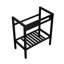 Lavabo de salle de bain mural 32 "x 18,5" avec trop-plein, pieds de support en acier inoxydable noir 304, hygiénique et facile à nettoyer, teinture compatible avec plusieurs environnements, installation