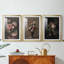 Imprimé floral rétro CXI - impression encadrée sur mesure de qualité supérieure - 3 pièces-393503879-393503875