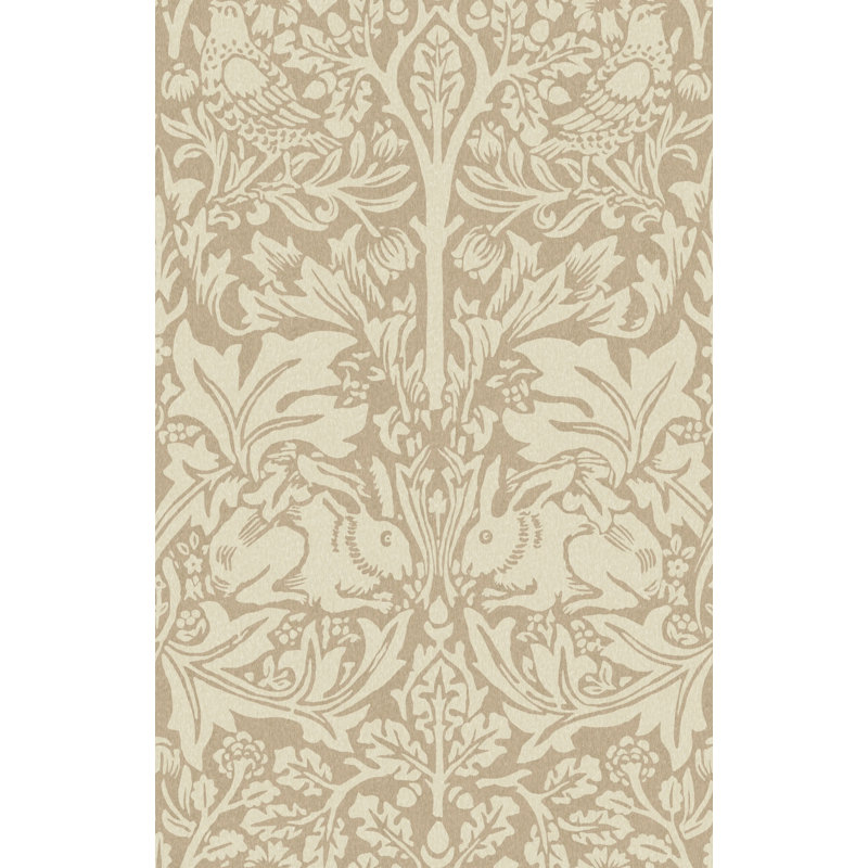 Papier peint neutre en toile damassé beige et crème, Non-Woven Non-Pasted