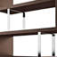 Bibliothèque étagère 67 "à trois niveaux en métal et bois