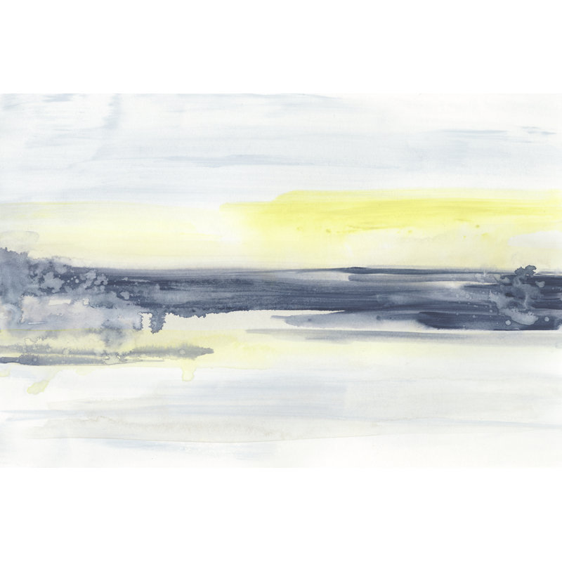 Citron Sea Horizon II by June Erica Vess - Painting on Canvas, Wrapped Canvas, 61cm H x 91cm W