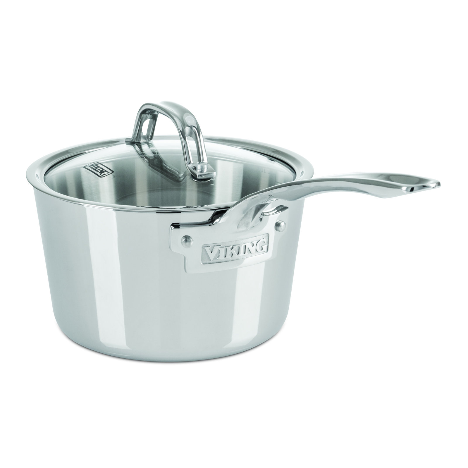 Viking Contemporary 3-Ply Sauce Pan with Glass Lid, 2.4 Quart