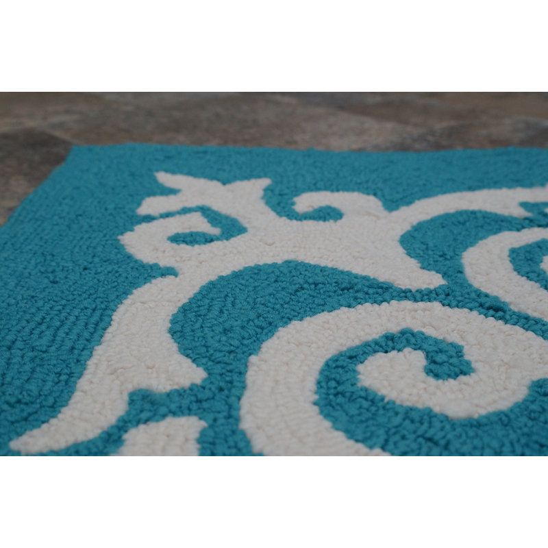 Tapis Graehme Aqua Celine, 5' x 8'