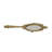 Embossed Metal Framed Hand Mirror