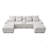 Akeyra Upholstered U Shaped Sectional Sofa with Console-1969049003