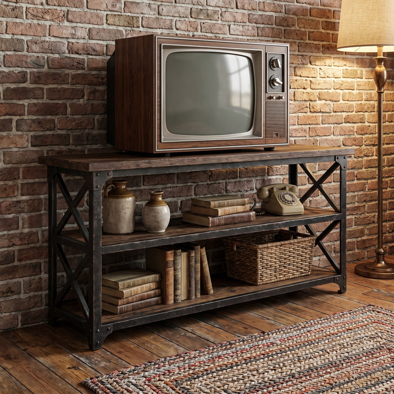 160 cm W Solid Wood Top Console Table