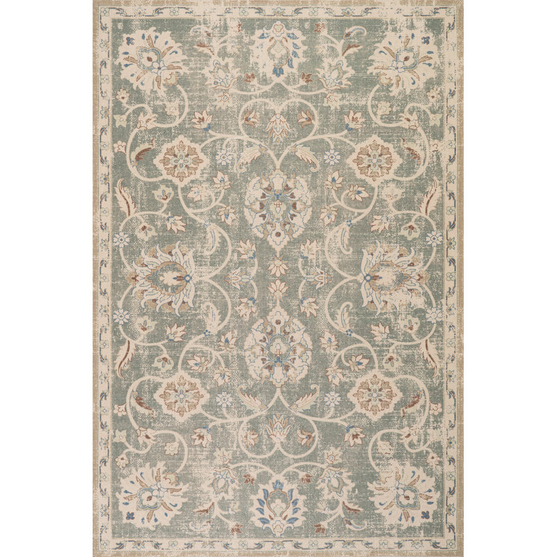  Tapis à motif floral et cachemire Orlina, Rectangle 8 pi 6 po x 11 pi 6 po