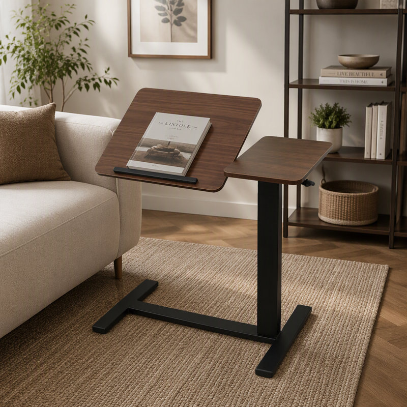 Table de chevet pliante, Noyer / noir
