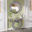 33.46"(85Cm)Crystal Crush Diamond Sparkly Round Silver Mirror For Wall Decoration