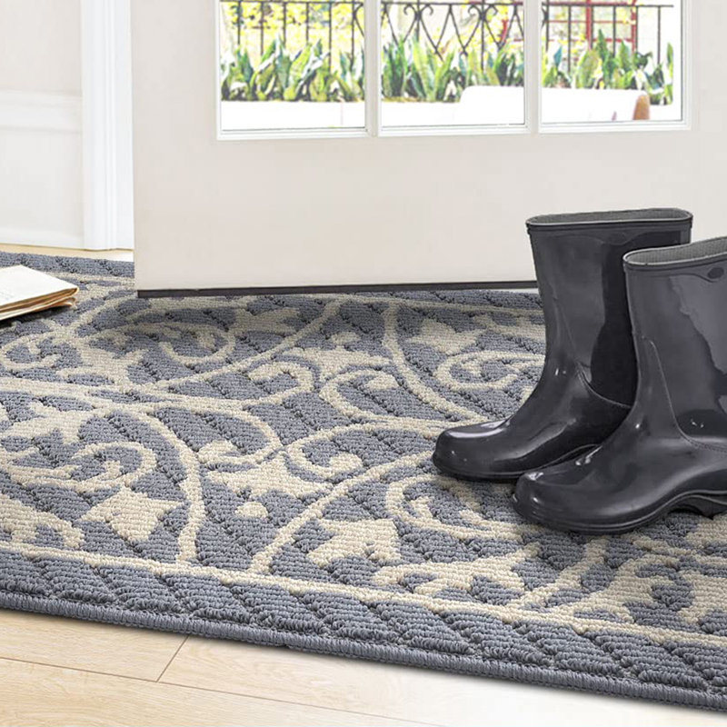 Non-Slip Indoor / Outdoor Door Mat, 81.3cm x 121.9cm, Light Grey