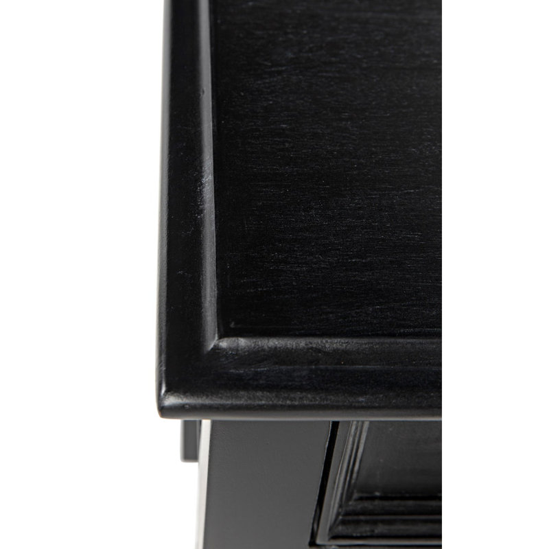 Oxford Solid Wood End Table, Hand Rubbed Black