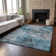 Premium Machine Washable Prisco Teal Rug