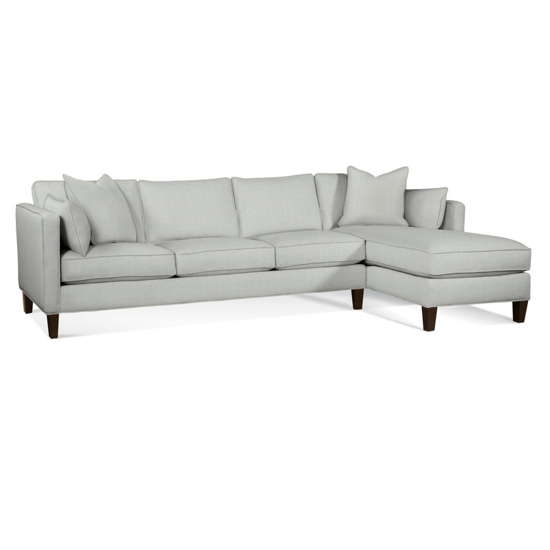 Lenox Chaise Sectional, Right Hand Facing, Frost White, Basic Navy; 0317-61
