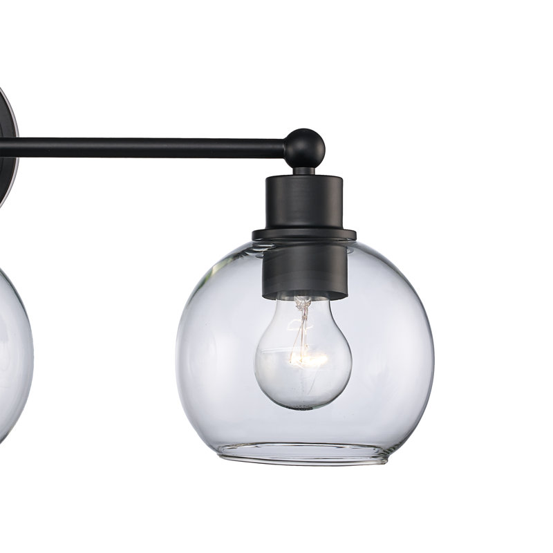 Éclairage de salle de bain à intensité variable 3 lumières Lochleven, Noir