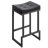 Upholstered Counter Stool with Metal Frame & Footrest, Backless Saddle Seat Counter Height Bar Stools-1702816487-1702816486-1702816480