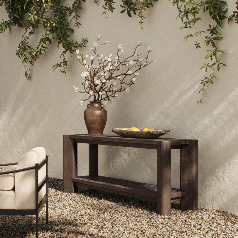 Soho Outdoor Console Table-Stained Saddle Brown